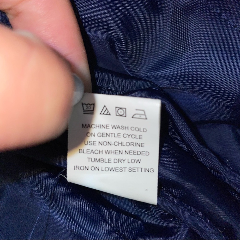 Kendall and Kylie zip up puffer jacket coat navy blue XS - Picture 4 of 13